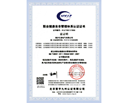 職業(yè)健康安全管理體系認(rèn)證證書